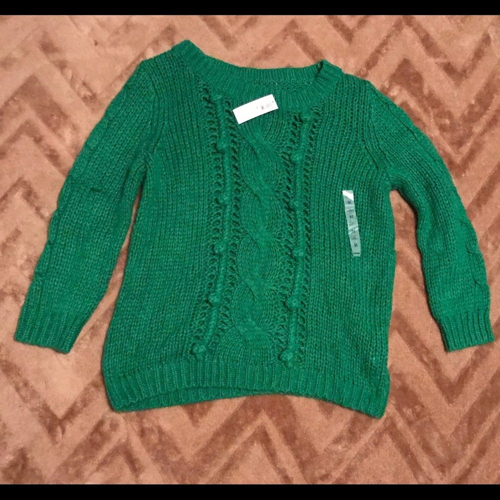 Old Navy Green Knit Sweater M NWT